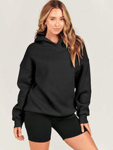 Dropped Shoulder Long Sleeve Hoodie - Trendsi - Flyclothing LLC