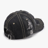Distressed Adjustable Cotton Baseball Cap - Trendsi