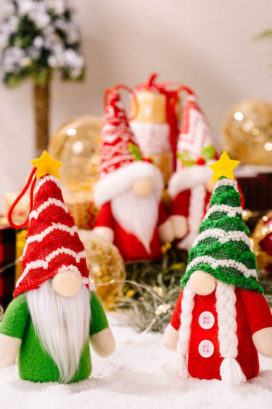 4-Pack Christmas Light-Up Faceless Gnome Hanging Widgets - Trendsi