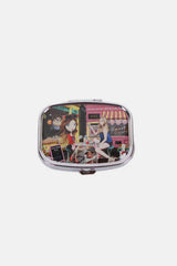 Nicole Lee USA Print Metallic Rectangular Pill Case - Trendsi - Flyclothing LLC