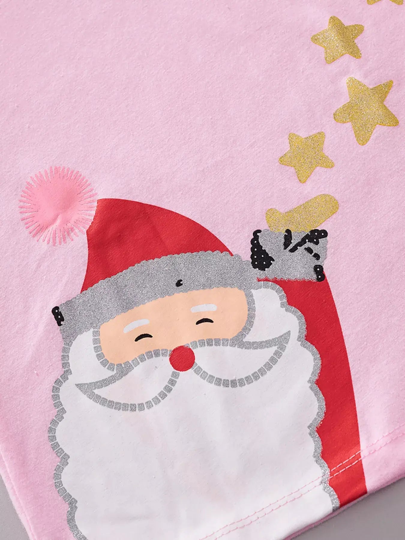 Children's Santa Top and Star Pants Pajama Set - Trendsi - Flyclothing LLC