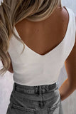 V-Neck Wide Strap Tank - Trendsi - Flyclothing LLC