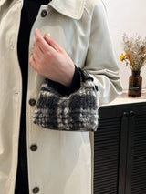 Fuzzy Polyester Mini Handbag with Zipper - Trendsi - Flyclothing LLC
