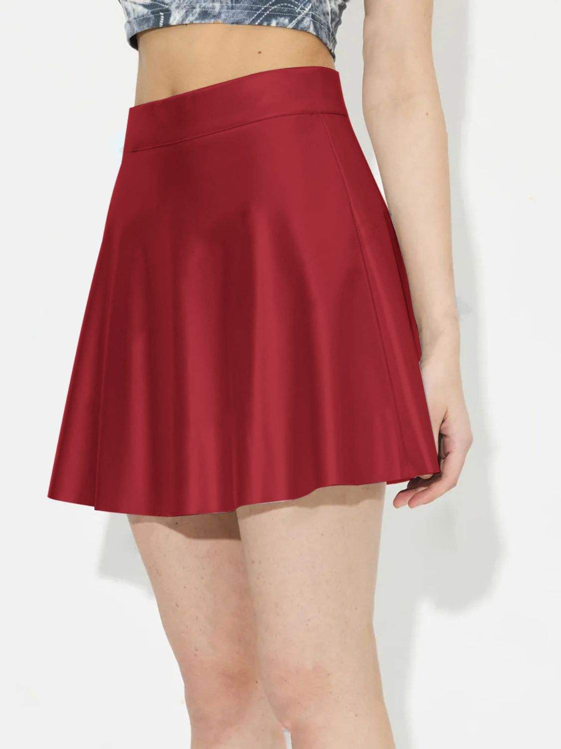 Ruched Mini Skirt with Zipper - Trendsi - Flyclothing LLC