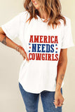Letter Graphic Round Neck Short Sleeve T-Shirt - Trendsi - Flyclothing LLC
