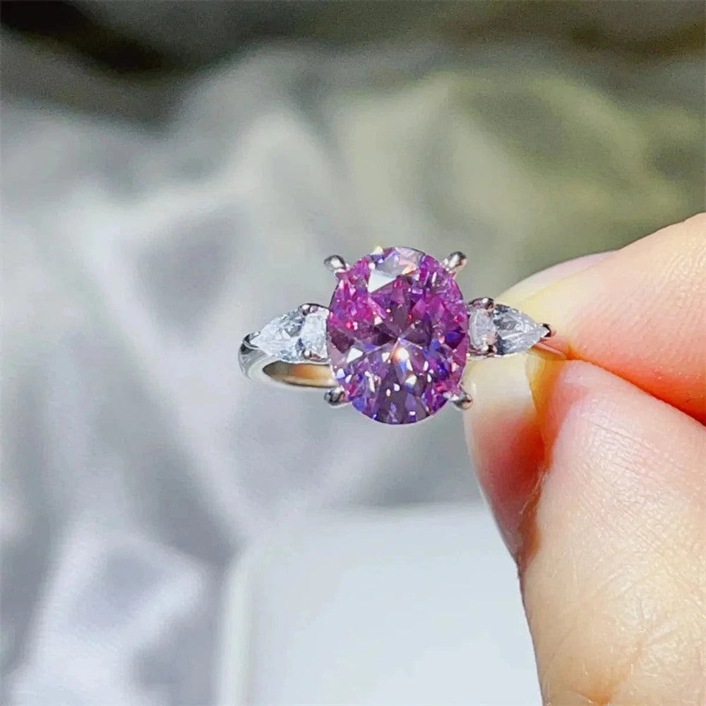3 Carat Moissanite 925 Sterling Silver Ring - Trendsi