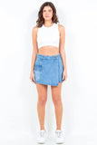 American Bazi Cargo Pocket Denim Skort - Trendsi