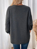 Perfee Pocketed Round Neck Long Sleeve Sweatshirt - Trendsi