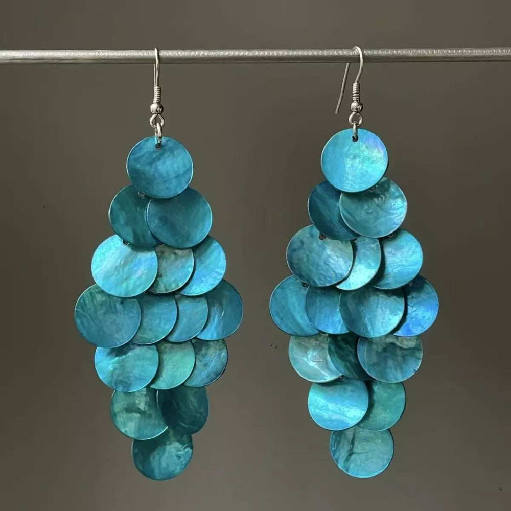 Stainless Steel Shell Dangle Earrings - Trendsi - Flyclothing LLC