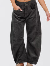 Corduroy Wide Leg Pants - Trendsi - Flyclothing LLC