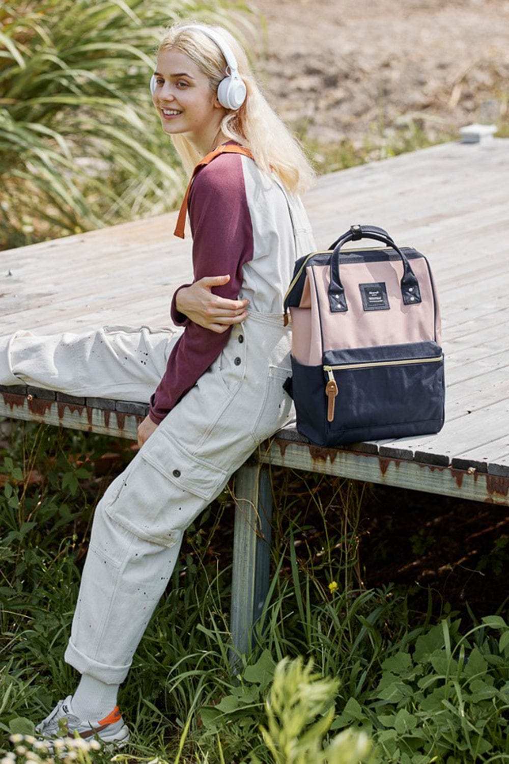 Himawari Waterproof Canvas Backpack Bag with Side Pockets - Trendsi - Flyclothing LLC