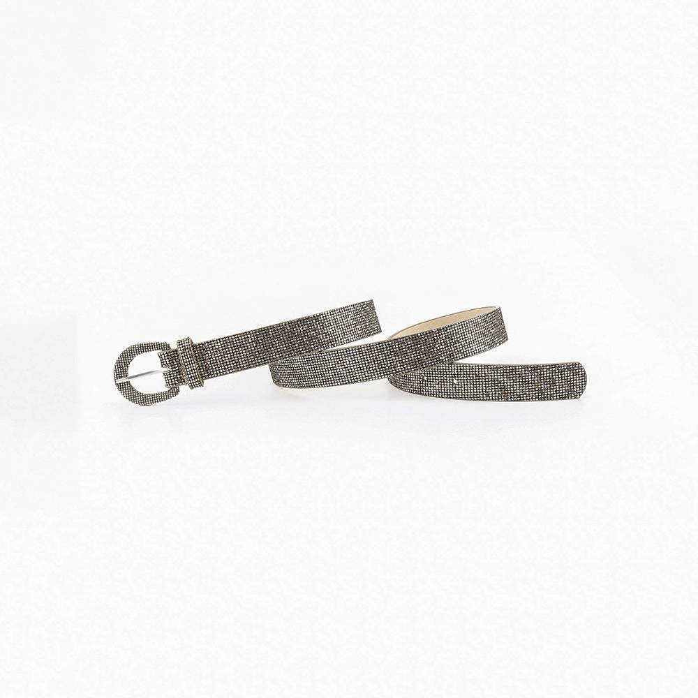 Sequin PU Leather Belt - Trendsi - Flyclothing LLC
