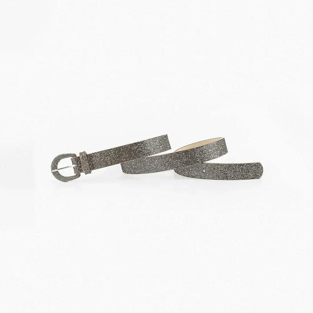 Sequin PU Leather Belt - Trendsi