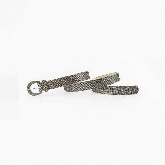 Sequin PU Leather Belt - Trendsi - Flyclothing LLC