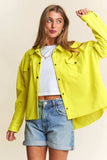 J.NNA Snap Down Long Sleeve High Low Shacket - Trendsi - Flyclothing LLC