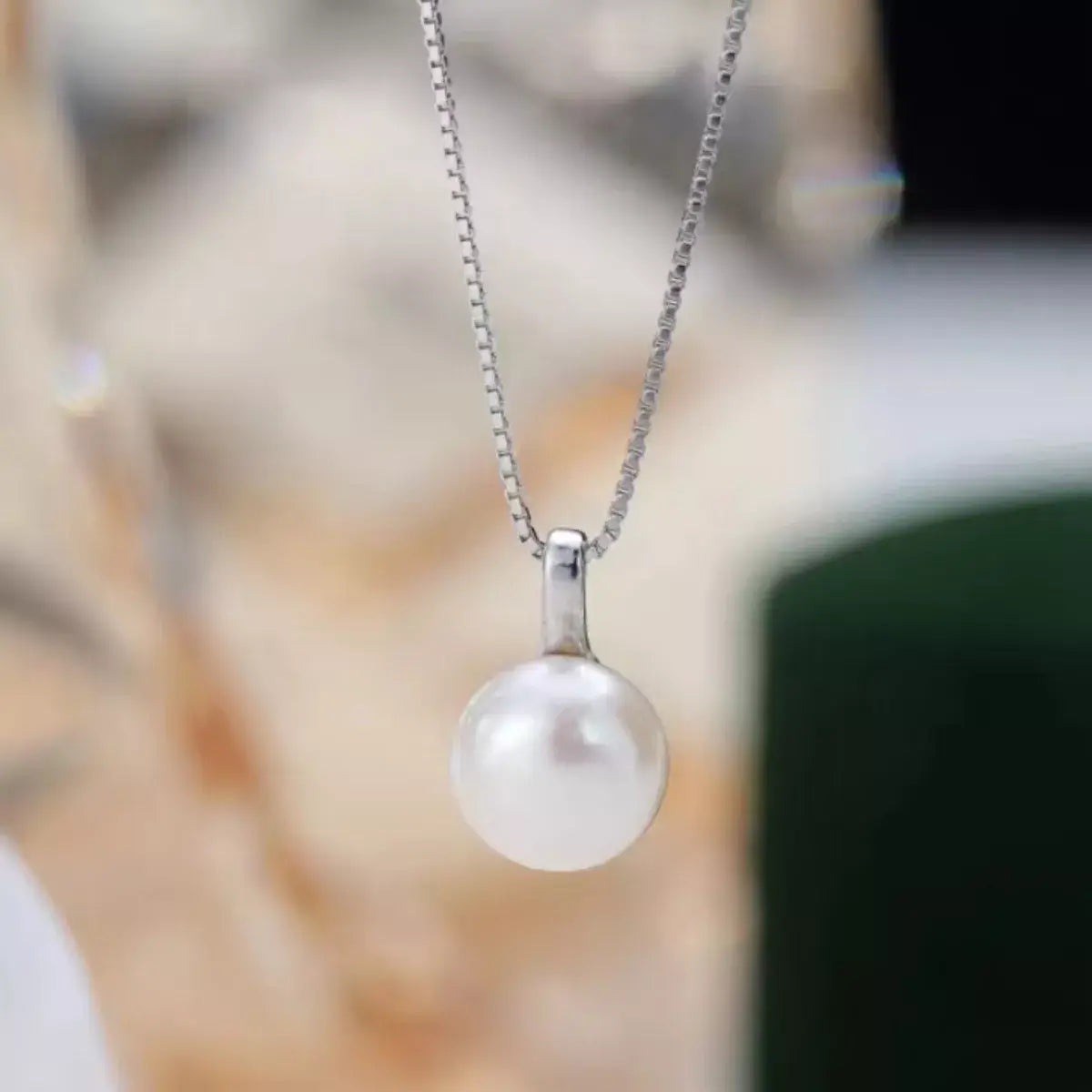 925 Sterling Silver Pearl Necklace - Trendsi - Flyclothing LLC