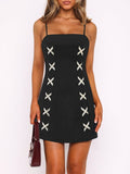 Contrast Mini Cami Dress - Trendsi