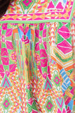 Ruffled Printed Round Neck Cap Sleeve Blouse - Trendsi - Flyclothing LLC