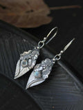 Alloy Rhinestone Leaf Shape Earrings - Trendsi - Flyclothing LLC