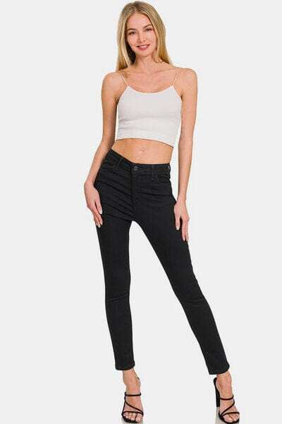 Zenana High Rise Skinny Jeans with Pockets - Trendsi - Flyclothing LLC