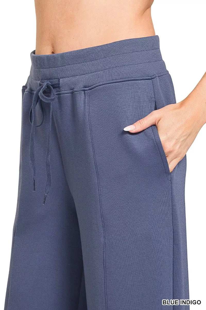 Zenana Scuba Collared Pullover and Pants Set - Trendsi - Flyclothing LLC