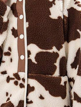 Pocketed Half Snap Sherpa Jacket - Trendsi - Flyclothing LLC