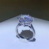 10 Carat Moissanite 925 Sterling Silver Ring - Trendsi - Flyclothing LLC