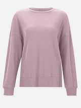 Side Slit Round Neck Long Sleeve T-Shirt - Trendsi - Flyclothing LLC