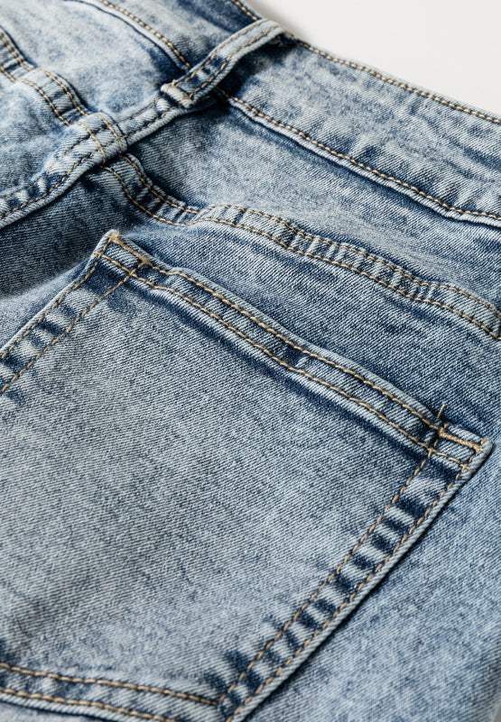 Washed Wide Leg Jeans with Pockets - Trendsi - Flyclothing LLC