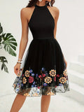 Cutout Grecian Neck Mini Dress - Trendsi