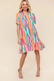 Haptics Tiered Woven Ruffle Hem Dress - Trendsi