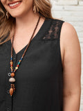 Plus Size V-Neck Tank - Trendsi