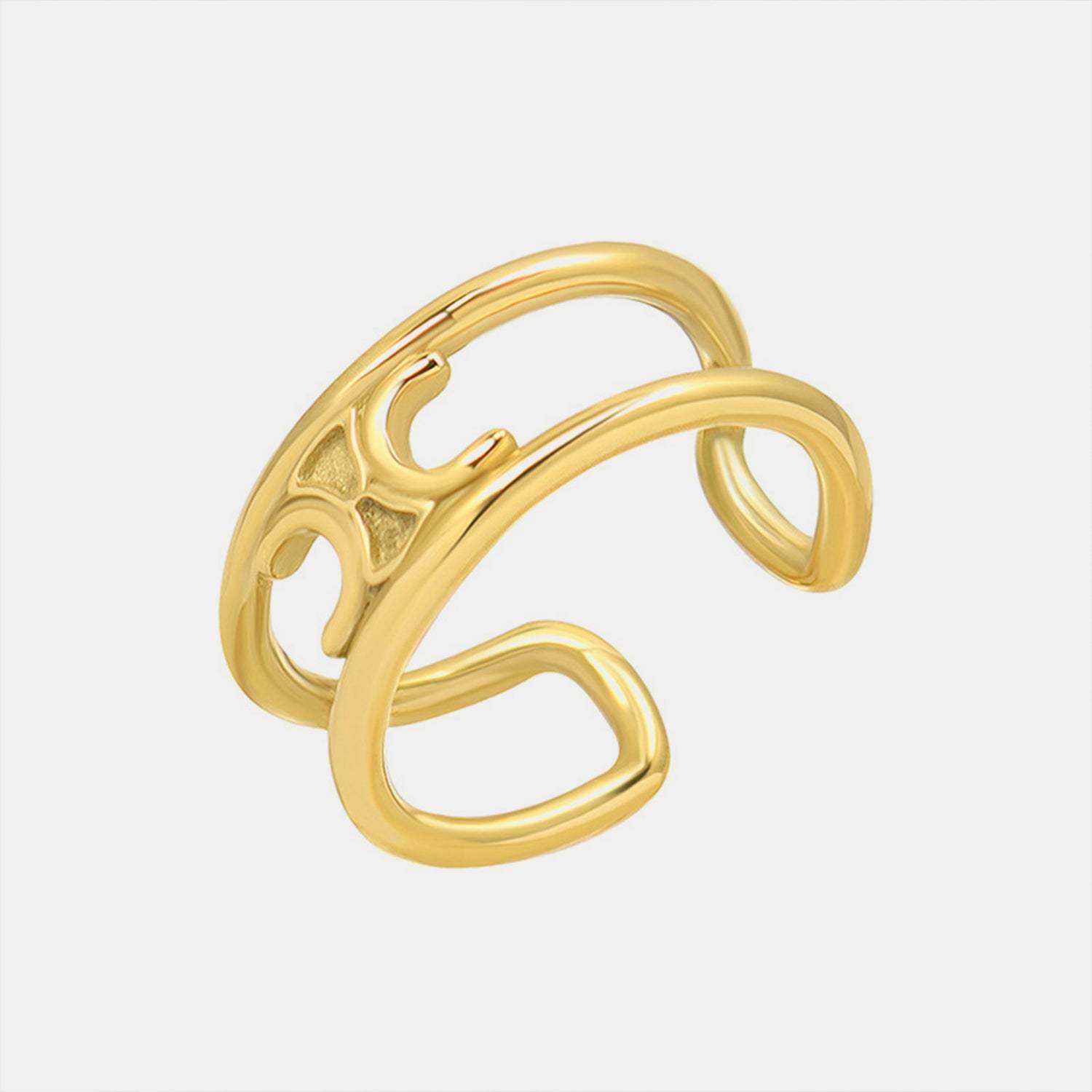 Titanium Steel Double-Layered Ring - Trendsi - Flyclothing LLC
