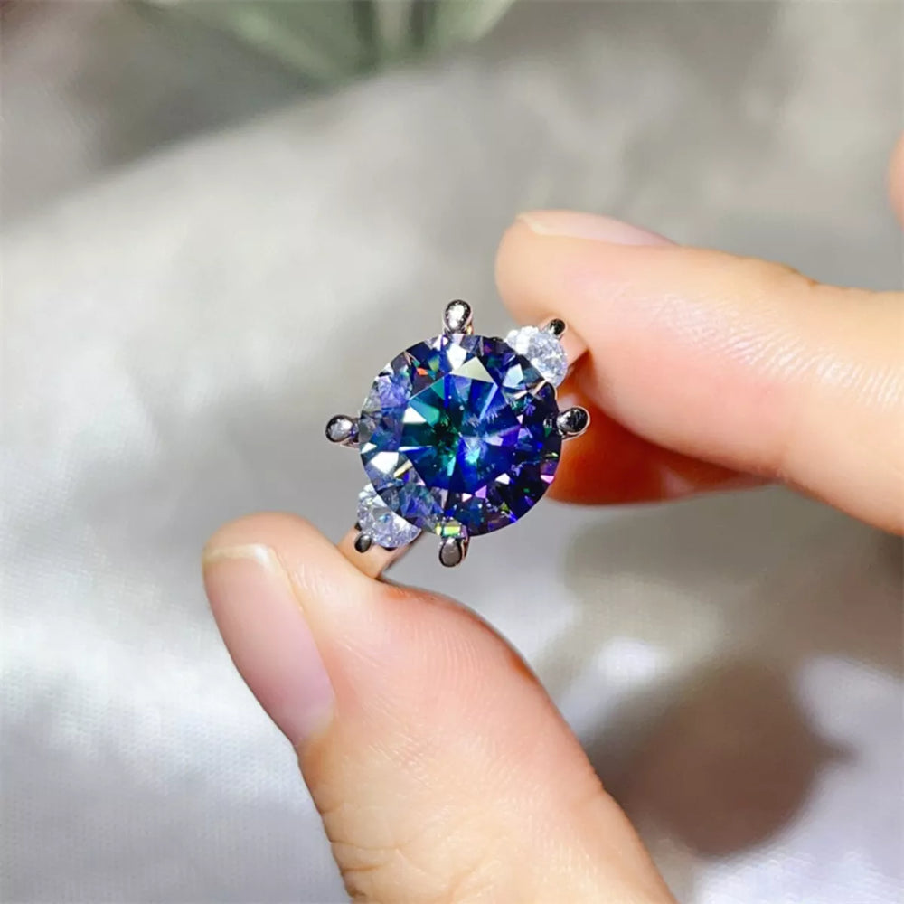 5 Carat Moissanite 925 Sterling Silver Ring - Trendsi - Flyclothing LLC