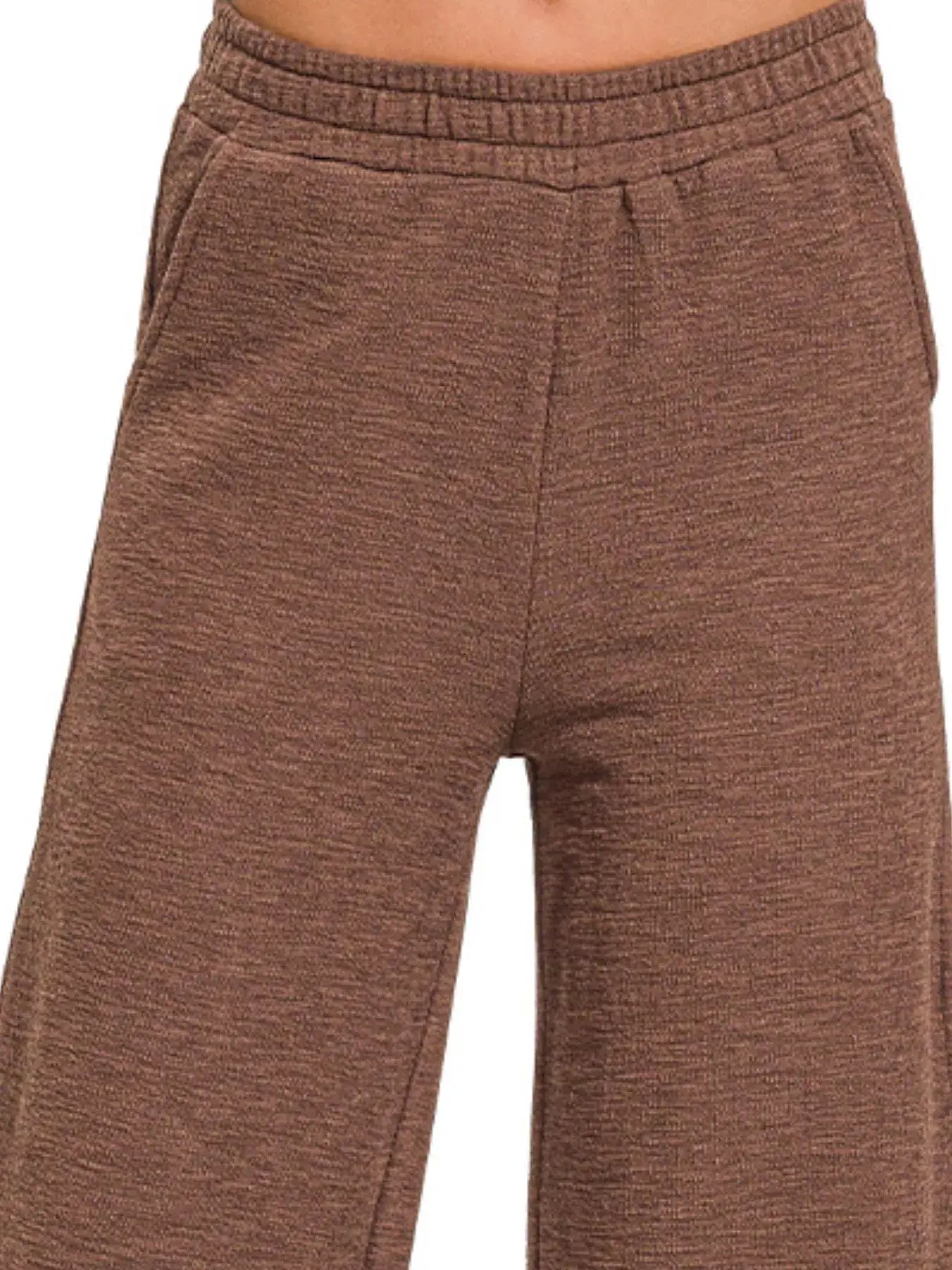 Zenana Cotton Slub Wide Leg Pants - Trendsi - Flyclothing LLC