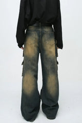 High Waist Jeans with Cargo Pockets - Trendsi - Flyclothing LLC