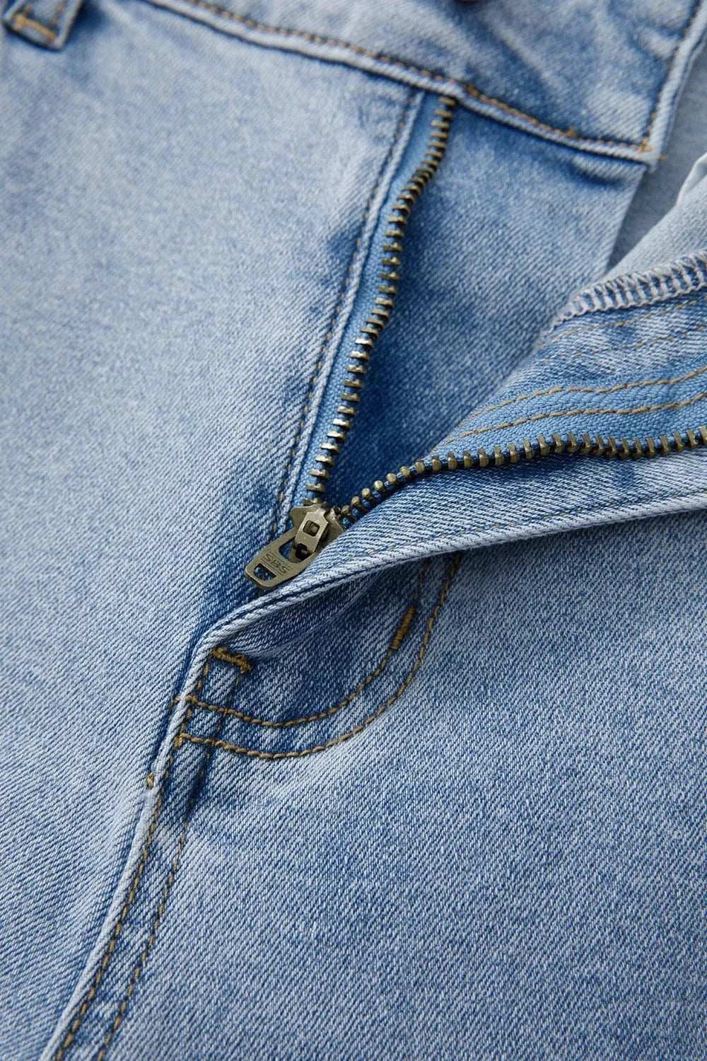 Bowknot Decor Cargo Jeans - Trendsi - Flyclothing LLC