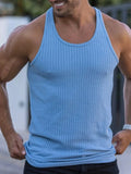 Men's Plus Size Round Neck Tank - Trendsi