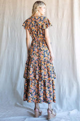 Cotton Bleu by Nu Label Floral Ruffled Midi Dress - Trendsi - Flyclothing LLC