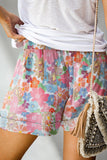 Drawstring Printed Shorts with Pockets - Trendsi