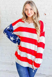 And The Why American Flag Long Sleeve Sweater - Trendsi - Flyclothing LLC