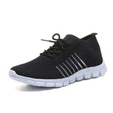 Breathable Mesh Round Toe Lace Up Athletic - Trendsi - Flyclothing LLC