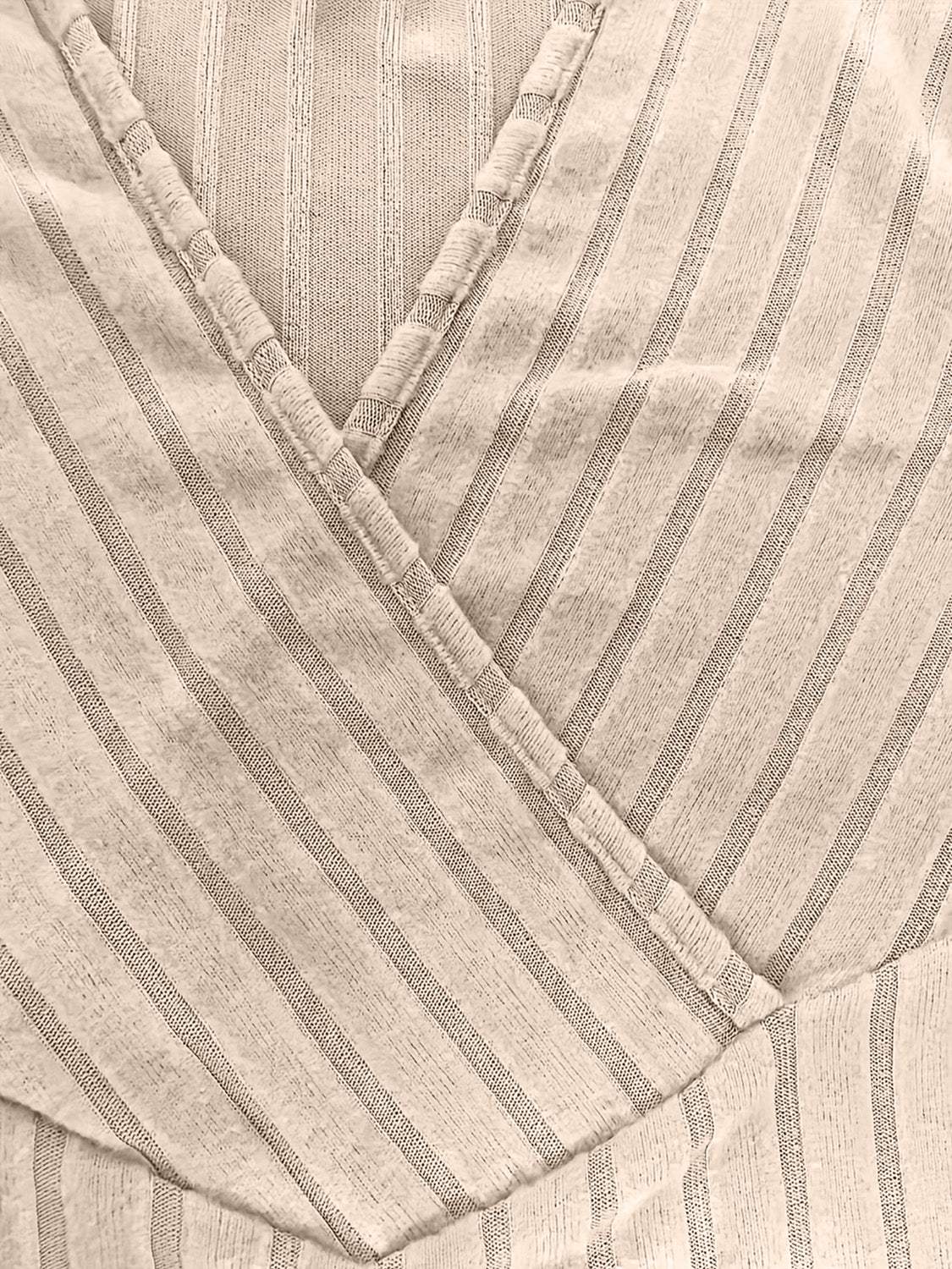 Ribbed Surplice Long Sleeve T-Shirt - Trendsi - Flyclothing LLC