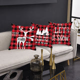 Merry Christmas Cushion Cover 45cm Elk Santa Claus Short Plush Sofa Pillow Cover Home Decor Pillowcase Christmas Decoration - My Store - Flyclothing LLC