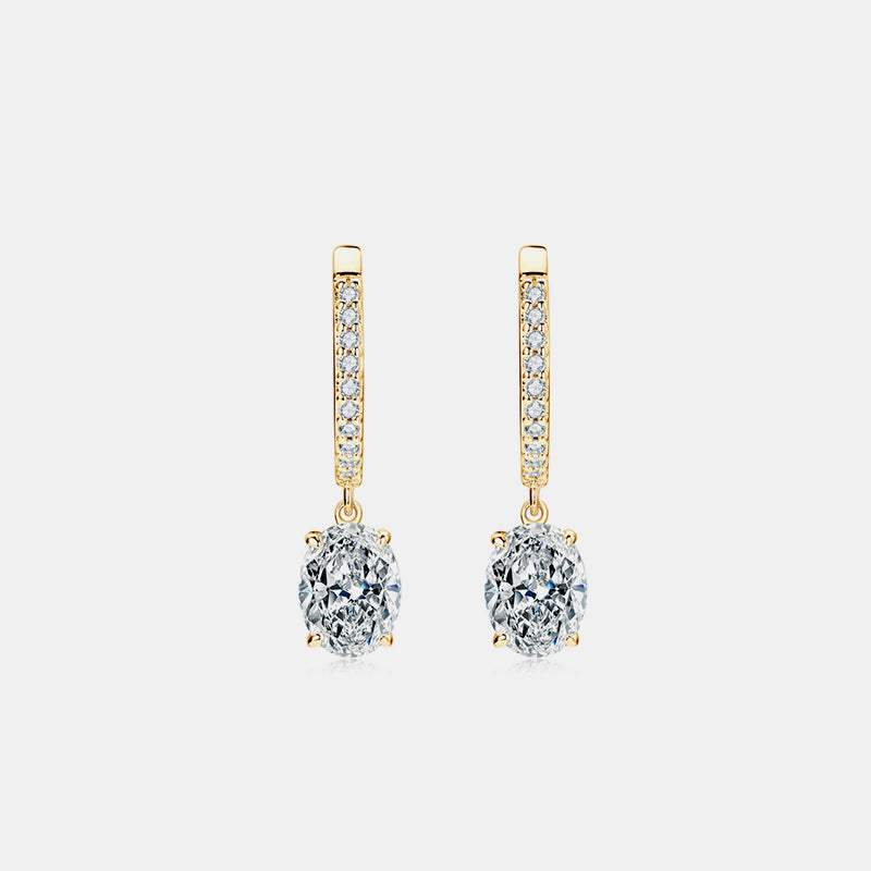3 Carat Moissanite 925 Sterling Silver Earrings - Trendsi - Flyclothing LLC