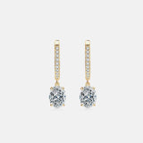 3 Carat Moissanite 925 Sterling Silver Earrings - Trendsi - Flyclothing LLC