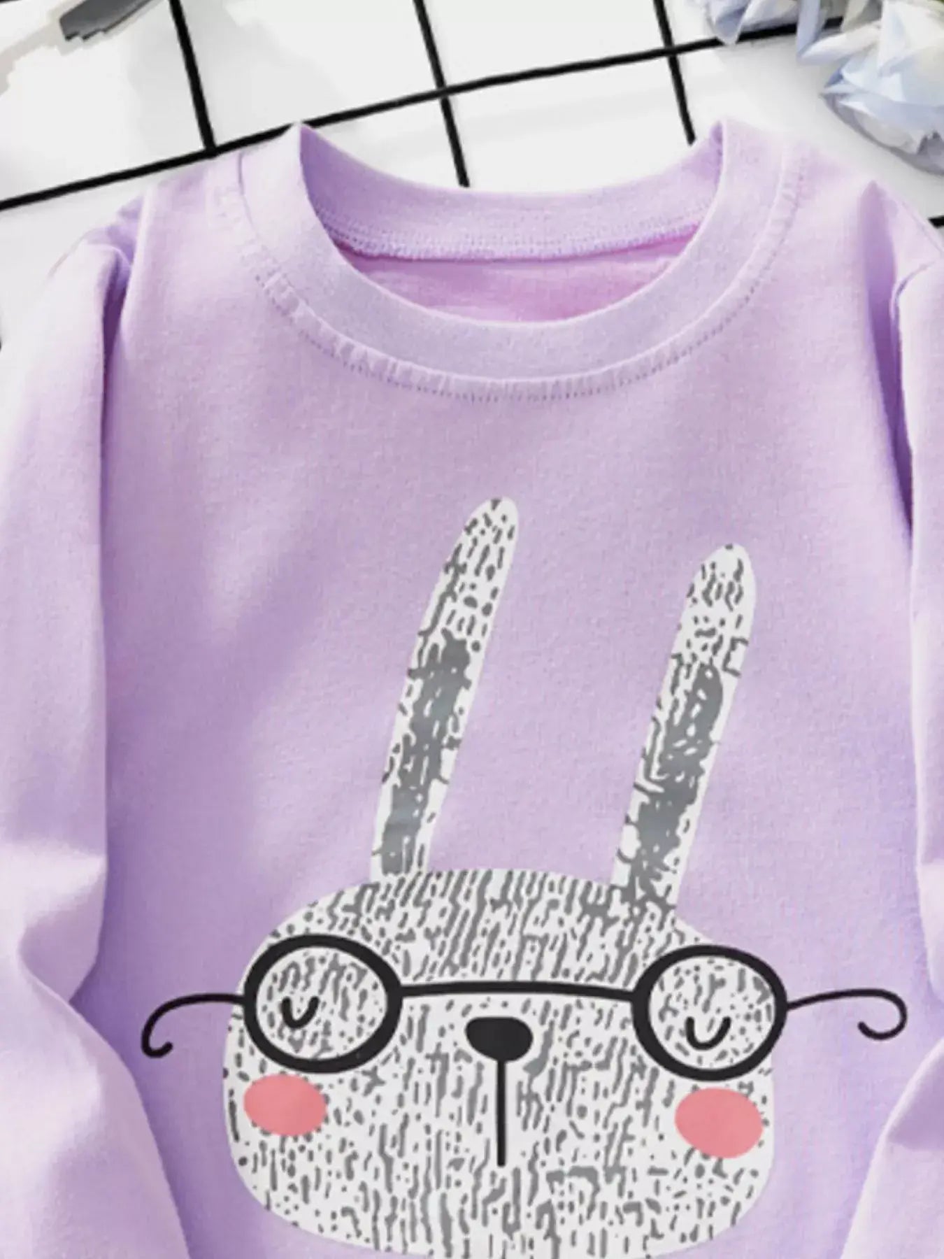 Children's Cartoon Rabbit Long Sleeve T-Shirt - Trendsi - Flyclothing LLC
