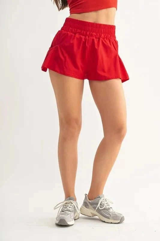 MONO B Smocked High Waist Shorts - Trendsi