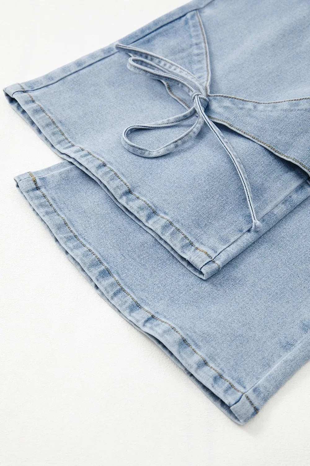 Bowknot Decor Cargo Jeans - Trendsi - Flyclothing LLC