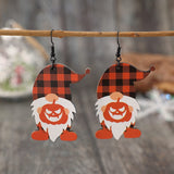 Wooden Dwarfs Pumpkin Dangle Earrings - Trendsi